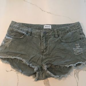 RVCA green Jean shorts